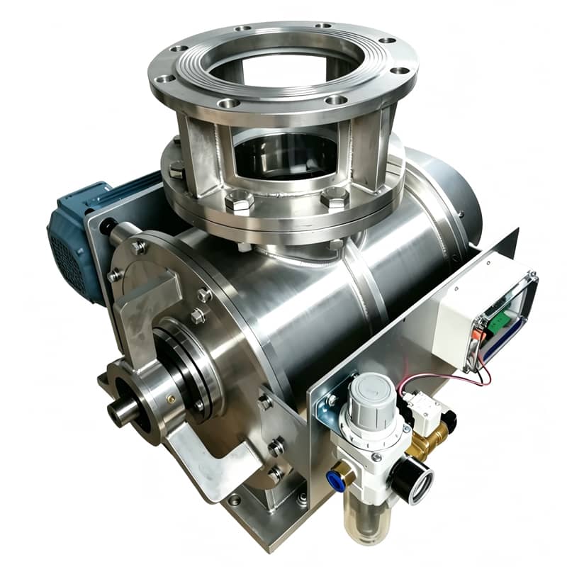 Stainless steel rotary airlock feeder for dust collection